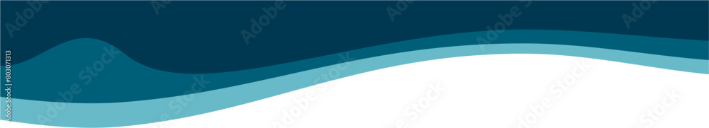Blue Modern Business Header Design Border Wavy Blue Modern Business Header Design Border Wavy