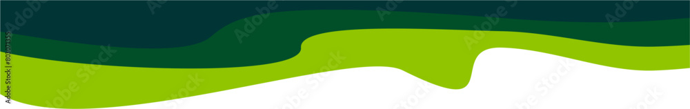 Fototapeta premium Green Modern Business Header Design Border Wavy