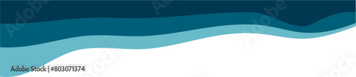 Blue Modern Business Header Design Border Wavy