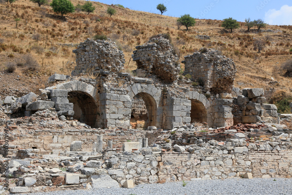 Ancient ruins city of Ephesus, Selcuk, Turkey.