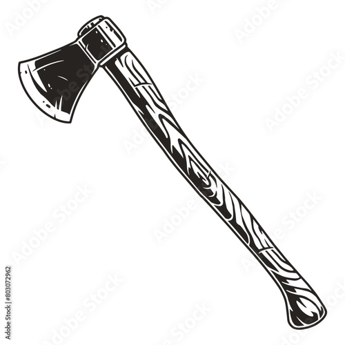 Sharp axe vintage emblem monochrome