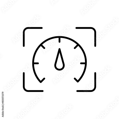 Speed radar outline icons, minimalist vector illustration ,simple transparent graphic element .Isolated on white background