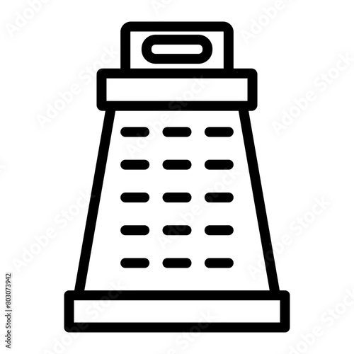 Grater Vector Line Icon Design