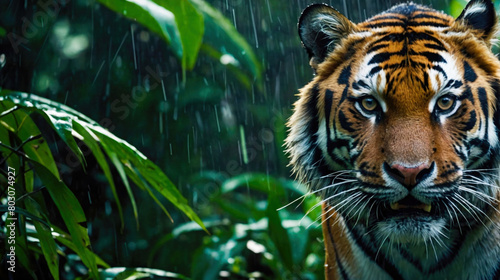 Wildlife photo of a sumateran tiger in the jungle