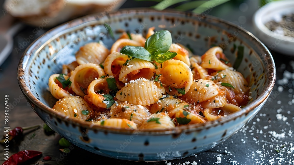 a shell pasta with creamy tomato sauce a shell pasta with creamy tomato sauce