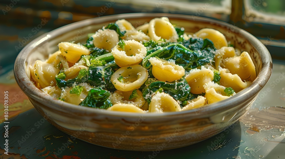 an orecchiette with broccoli rabe an orecchiette with broccoli rabe