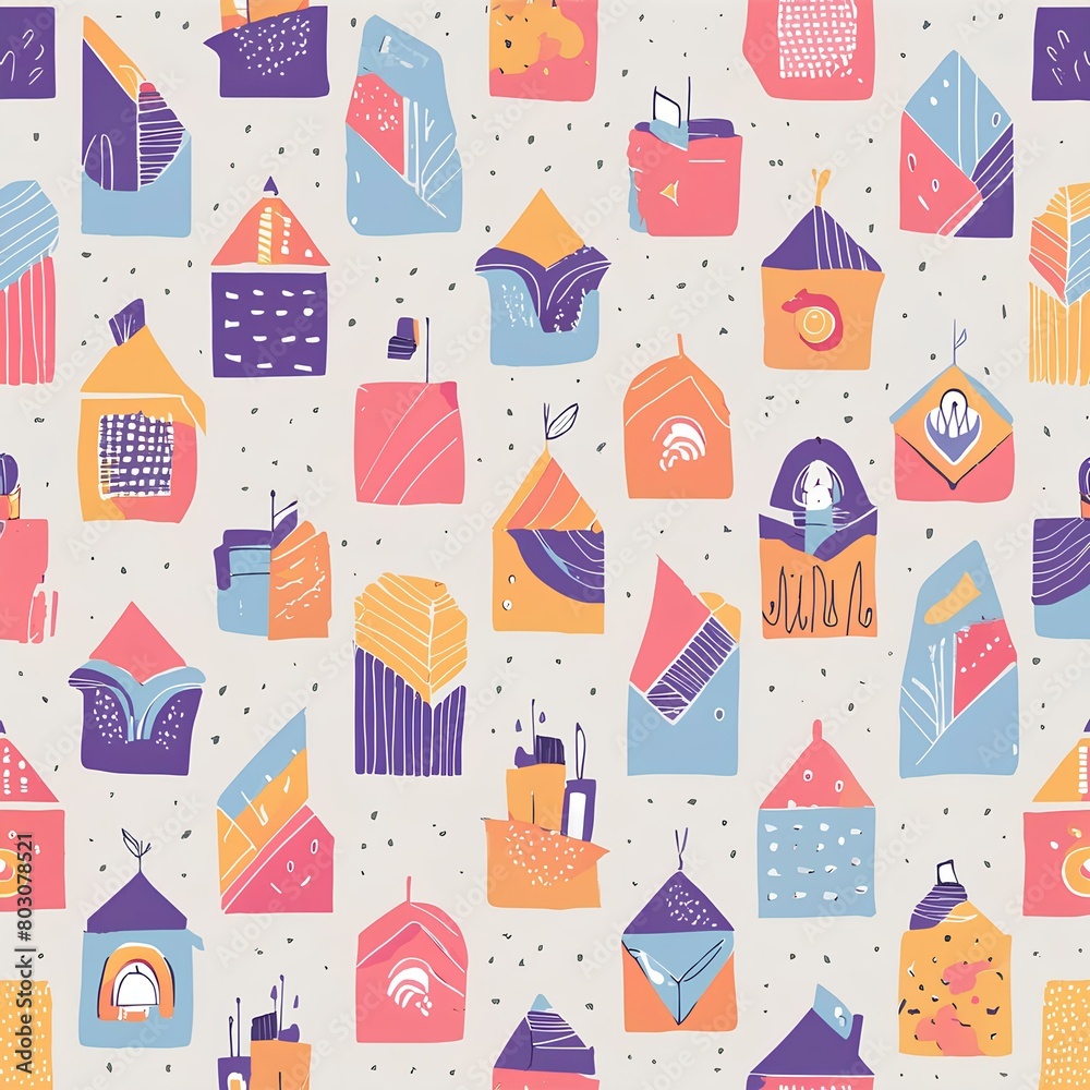 seamless pattern with Geometric Architectural