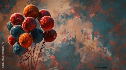 a celebration background with balloons