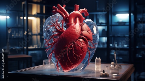 A 3D reconstruction of a human heart, allowing surgeons to visualize cardiac anatomy and plan complex surgical procedures with unprecedented accuracy. photo