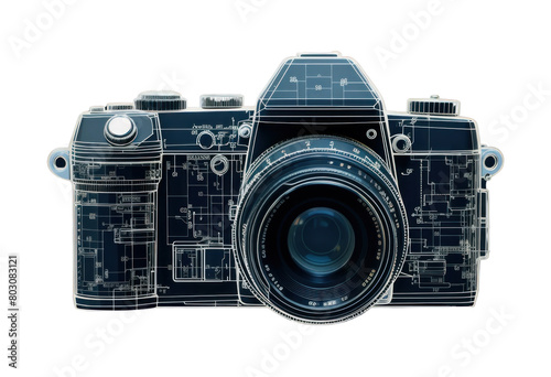 PNG  Camera diagram camera blue.