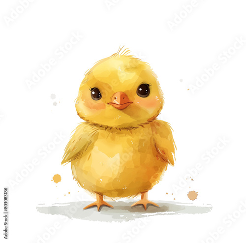 baby chick watercolor digital painting good quality
