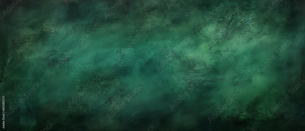 3d rendering.  texture wallpaper. A dark green background with a rough, textured surface.
