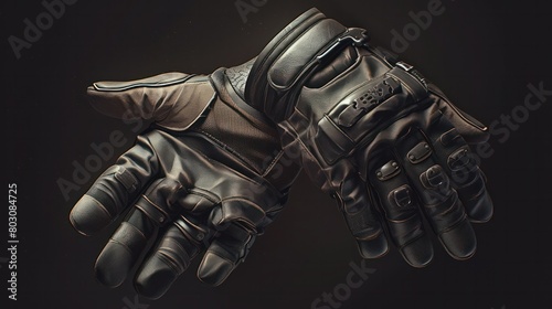   pair of gloves made of soft leather, first person view, see the whole picture,   © Jeerawut