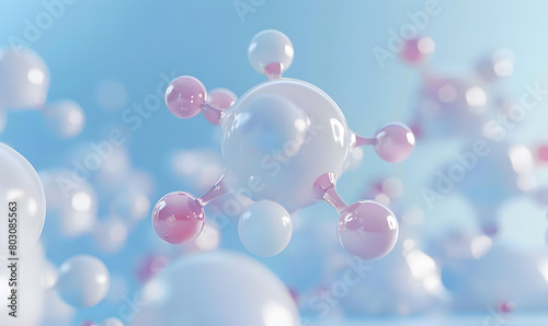 Floating Bubbles cosmetic essence liquid molecule