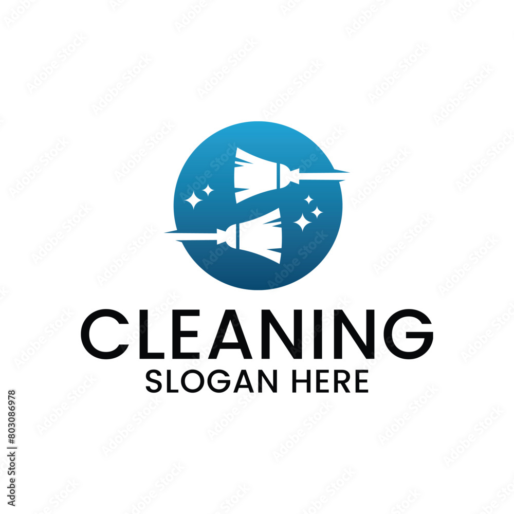 cleaning service logo and template vector, suitable for your company