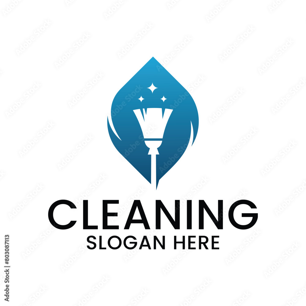 cleaning service logo and template vector, suitable for your company cleaning service logo and template vector, suitable for your company