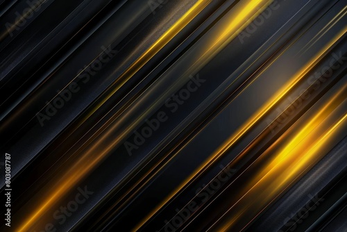 abstract black and yellow light pattern with gradient sleek diagonal texture background