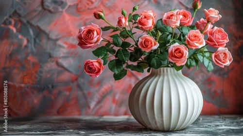 white porcelain vase with a...