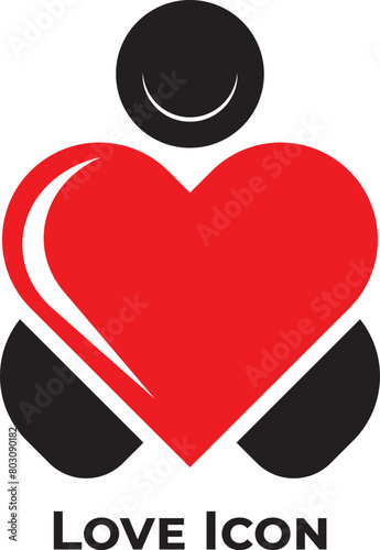 love icon or heart  man's love symbol
