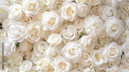 elegant white rose flowers backdrop wedding or romantic event background