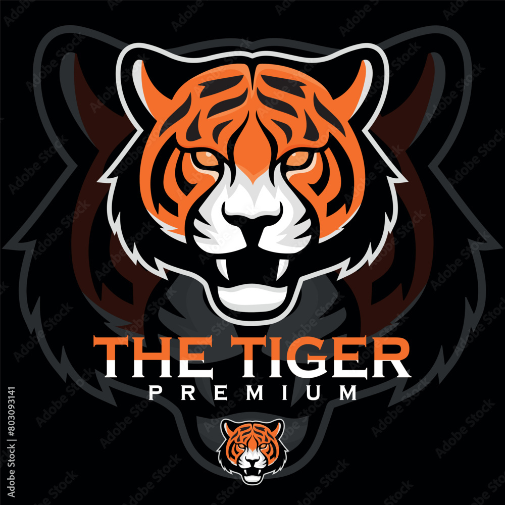 Tiger Animal logo mascot cartoon illustrations Tiger Animal logo mascot cartoon illustrations