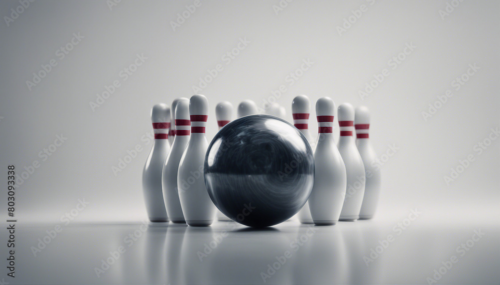 Naklejka premium bowling ball, isolated white background 