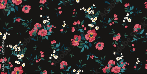 Wallpaper Mural Seamless Floral Pattern Torontodigital.ca