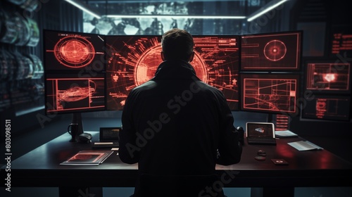 A cybersecurity defense system employing expert system algorithms to detect and neutralize sophisticated threats. photo