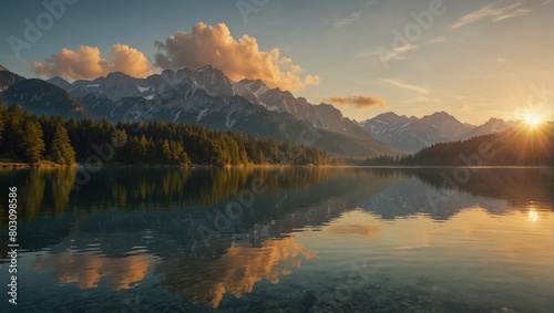 sunrise over the mountains