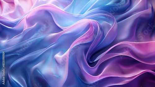 Abstract blue and purple background with wavy shapes. illustration of elegant gradient wallpaper with blurred fluid waves for design, packaging or poster. copy space