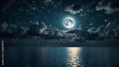 night sky with moon