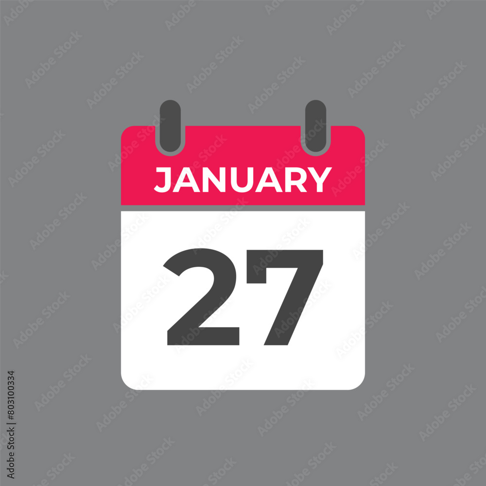 january 27 calendar reminder. 27 january daily calendar icon template. Calendar 27 january icon Design template. Vector illustration
january 27 calendar reminder. 27 january daily calendar icon template. Calendar 27 january icon Design template. Vector illustration