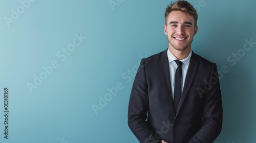 Young Professional in Modern Suit photo