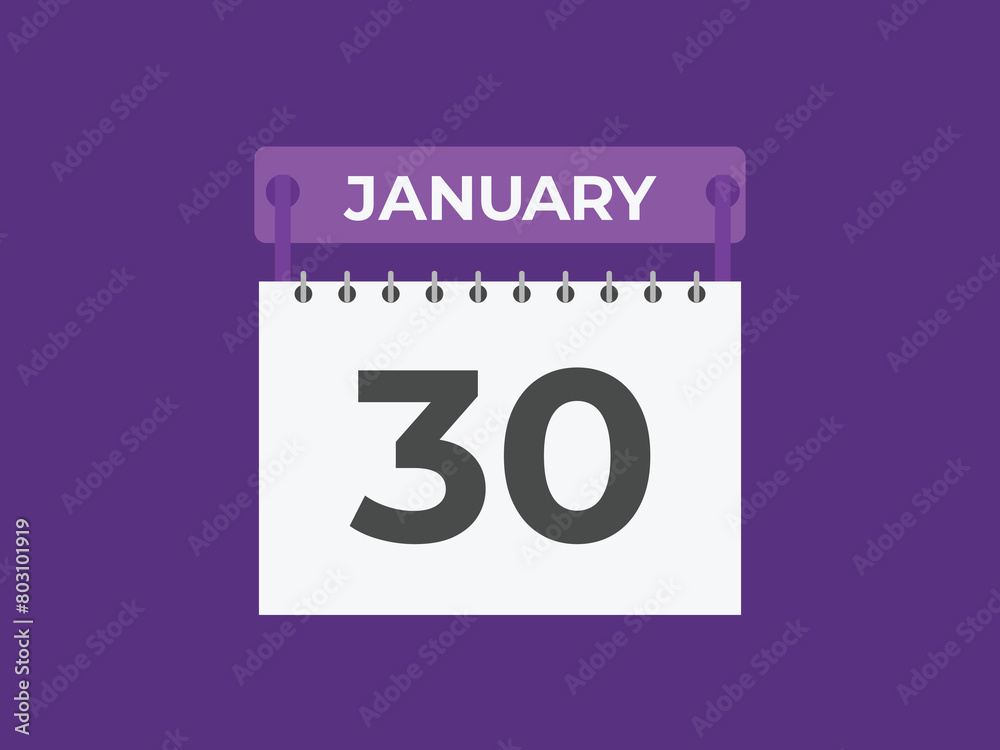 january 30 calendar reminder. 30 january daily calendar icon template. Calendar 30 january icon Design template. Vector illustration
january 30 calendar reminder. 30 january daily calendar icon template. Calendar 30 january icon Design template. Vector illustration