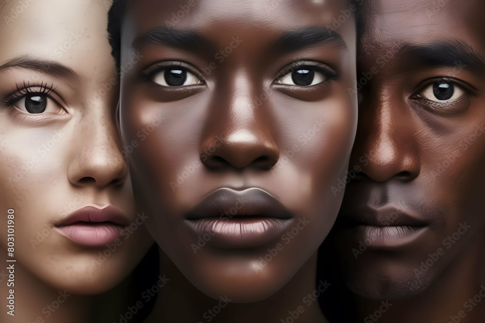 Multi ethnic small group of people, Diversity, inclusion, equality concept Multi ethnic small group of people, Diversity, inclusion, equality concept