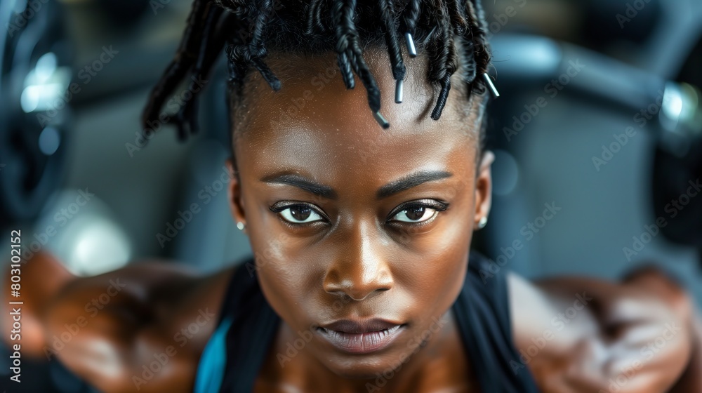 a woman with a fit physique working out at the gym. a woman with a fit physique working out at the gym.