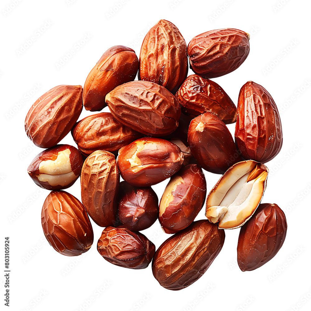 Peanuts on isolated transparent background Peanuts on isolated transparent background