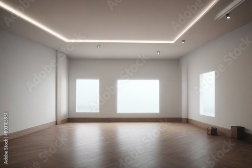 empty room with window and wall