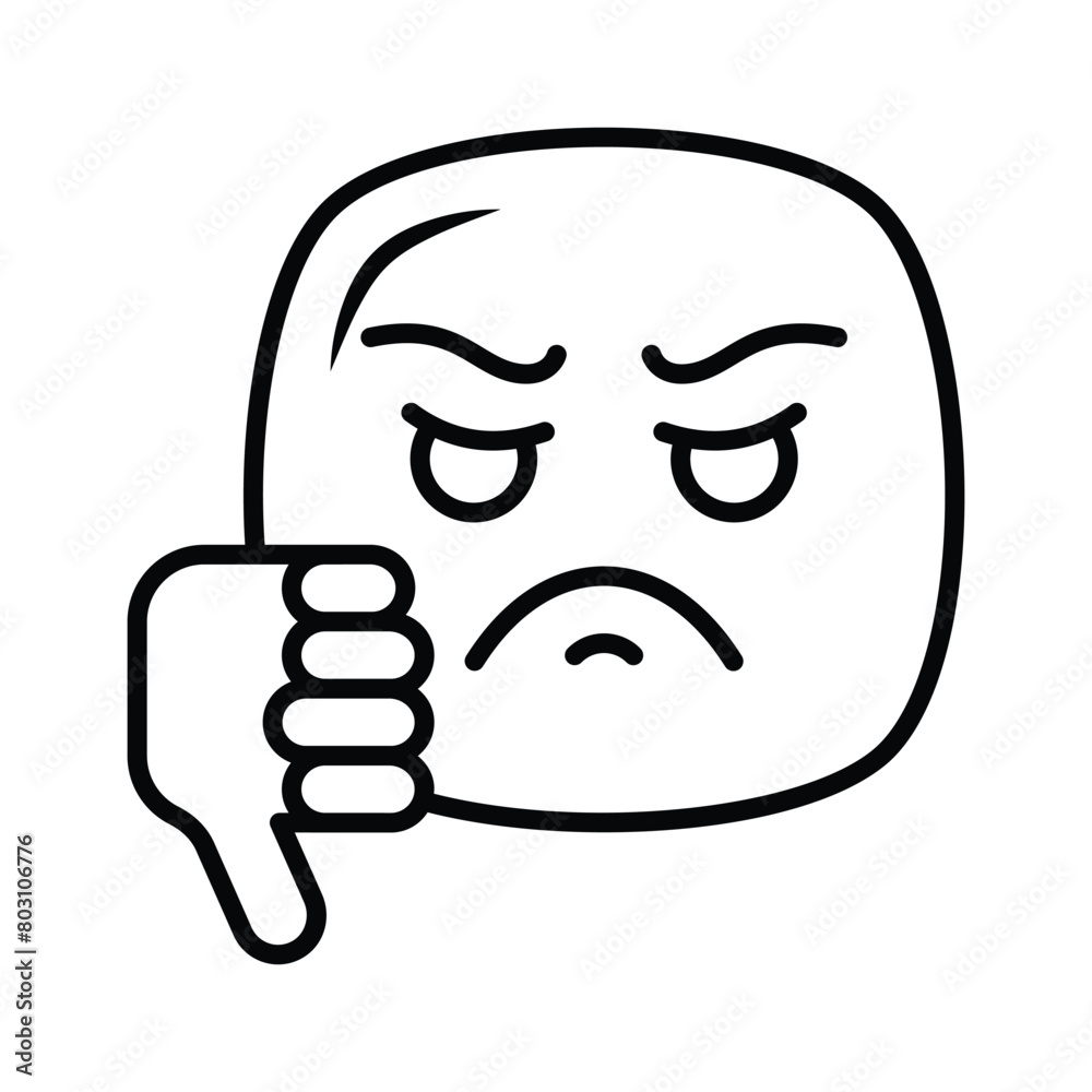 Carefully crafted amazing icon of dislike emoji, unique and creative vector Carefully crafted amazing icon of dislike emoji, unique and creative vector