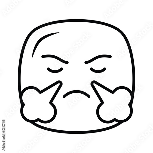 Have a look at this creative icon of frustrated emoji, trendy style vector