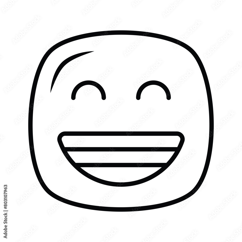 Enthusiastic emoji icon, happy face vector design Enthusiastic emoji icon, happy face vector design