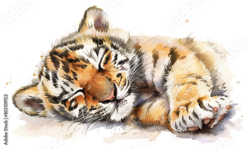 Fototapeta Naklejka Na Ścianę i Meble -  PNG Tiger art wildlife dinosaur