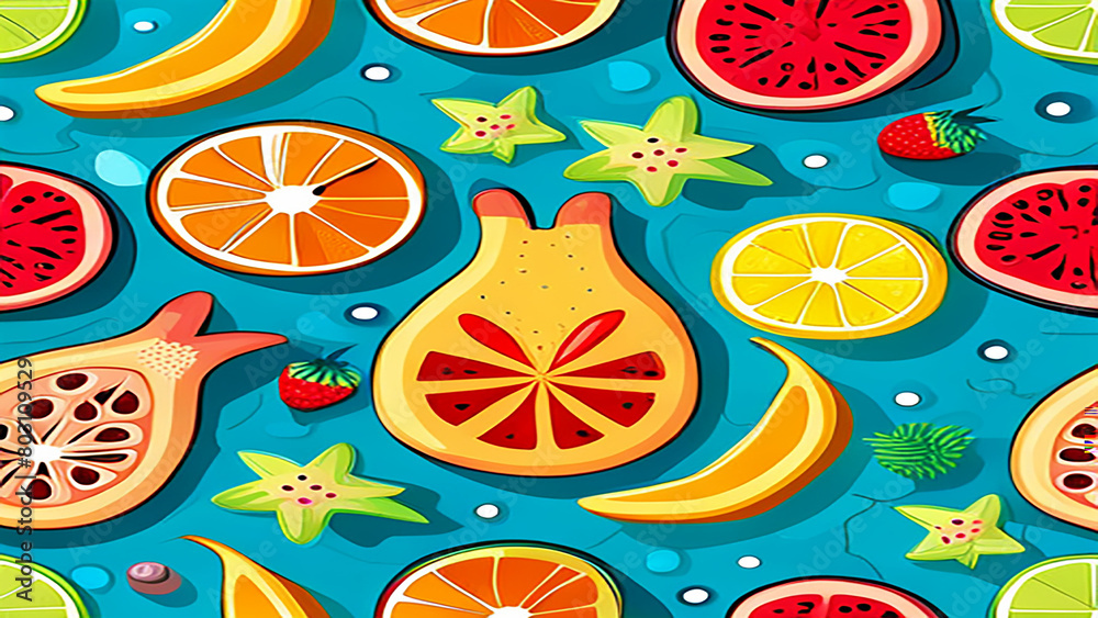 seamless pattern with fruits seamless pattern with fruits