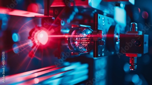 High-tech quantum communication equipment in a modern laboratory setup