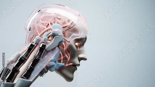 A neuroprosthetic implant stimulating the motor cortex, allowing individuals with spinal cord injuries to regain voluntary control over their movements. photo