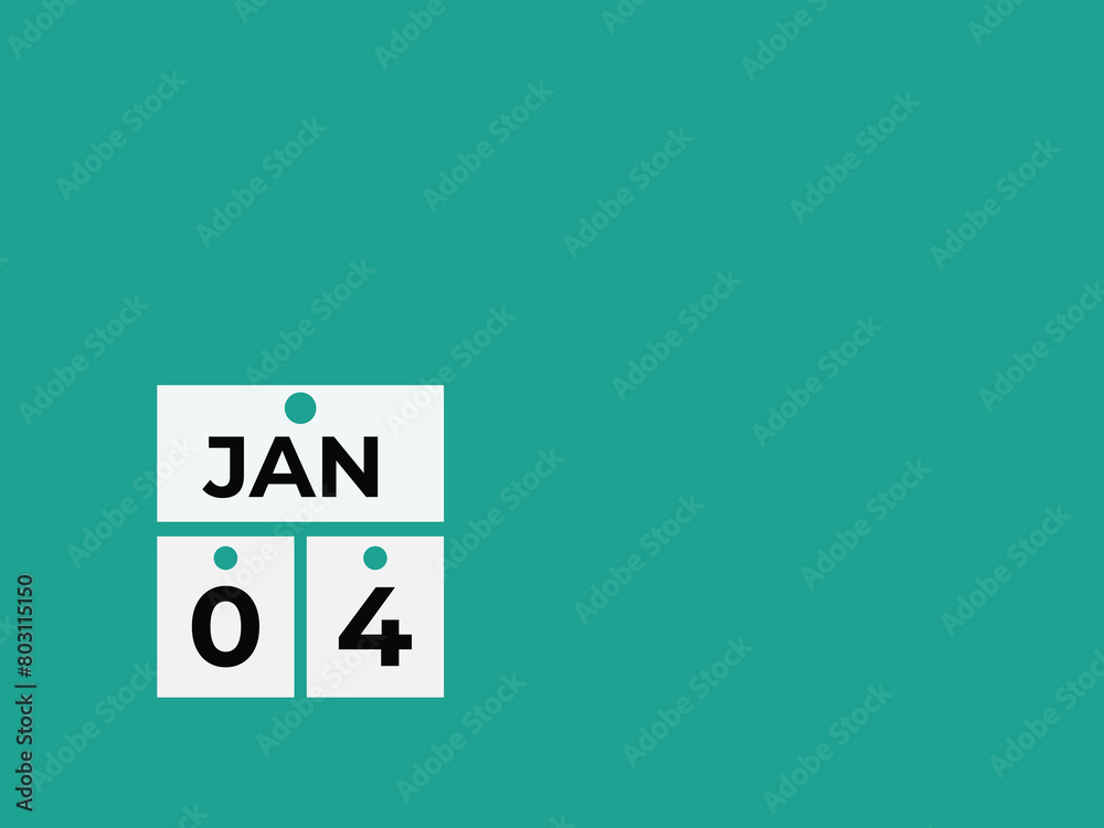 February 4 calendar reminder. 4 February daily calendar icon template. Calendar 4 February icon Design template. Vector illustration
