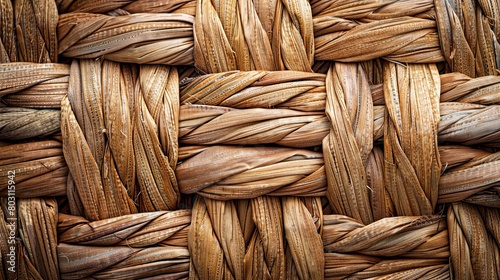 Close-up of interwoven wood textures