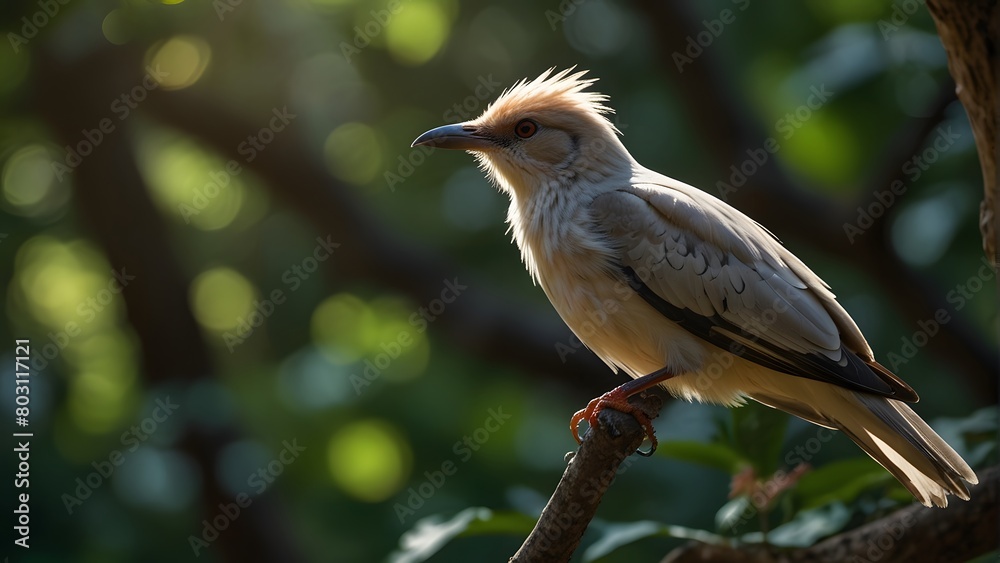 Fototapeta premium crowned night heron Graceful Avian Dance A Bird's Ballet in Nature