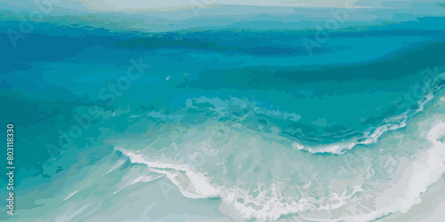 Abstract art teal soft blue sea water ocean wavy background. Water  ocean wave white and soft blue aqua  teal texture.