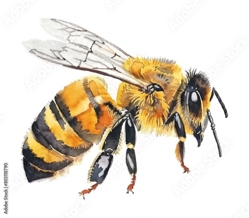 bee watercolor digital painting good quality